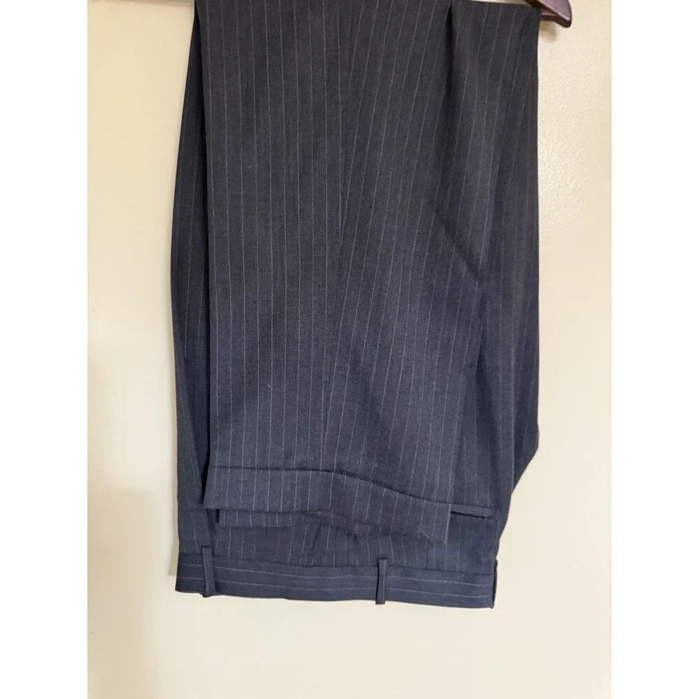 Evan Picone Pinstripped 3 Button Men Suit Size 46 Regular
